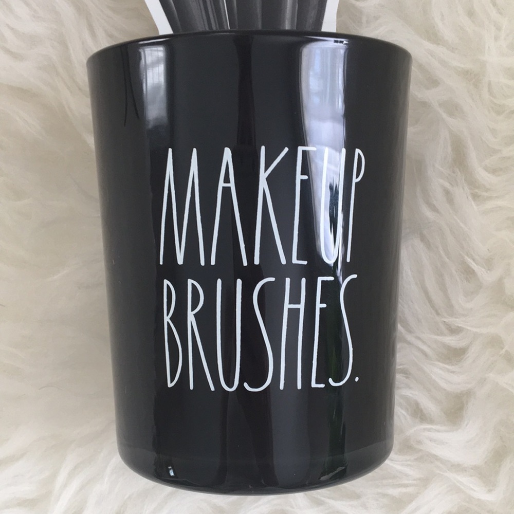 • F R E E • NWT • RAE DUNN Black Makeup Brushes Holder - Picture 11 of 12